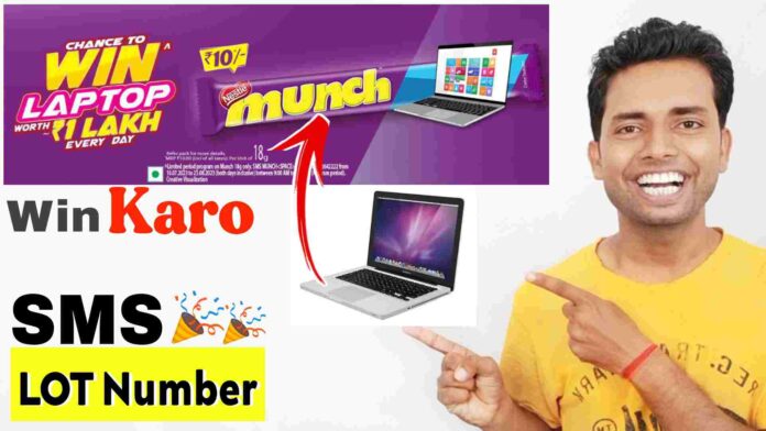 Munch Chance to Win 1 Lakh Rupees Laptop New offer Contest in 2023, how to win 1lakh rupees laptop in Munch New offer pack, Munch New Offer Contest,