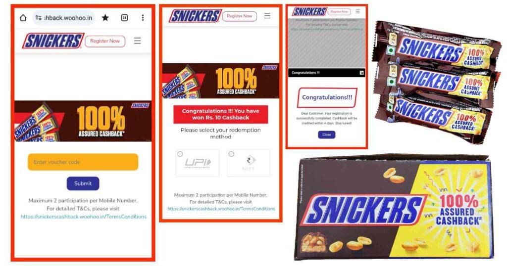 Snickers Chocolate 100% Assured Cashback Offer Redeem in 2024, Snickers 100% Assured Cashback Offer Redeem, Snickers 100% Assured Cashback Offer Withdraw, Snickers 100% Cashback Offer Redeem in 2024, Snickers 100% Assured Cashback Offer Withdraw into Bank Account, Snickers Cashback Offer 2024